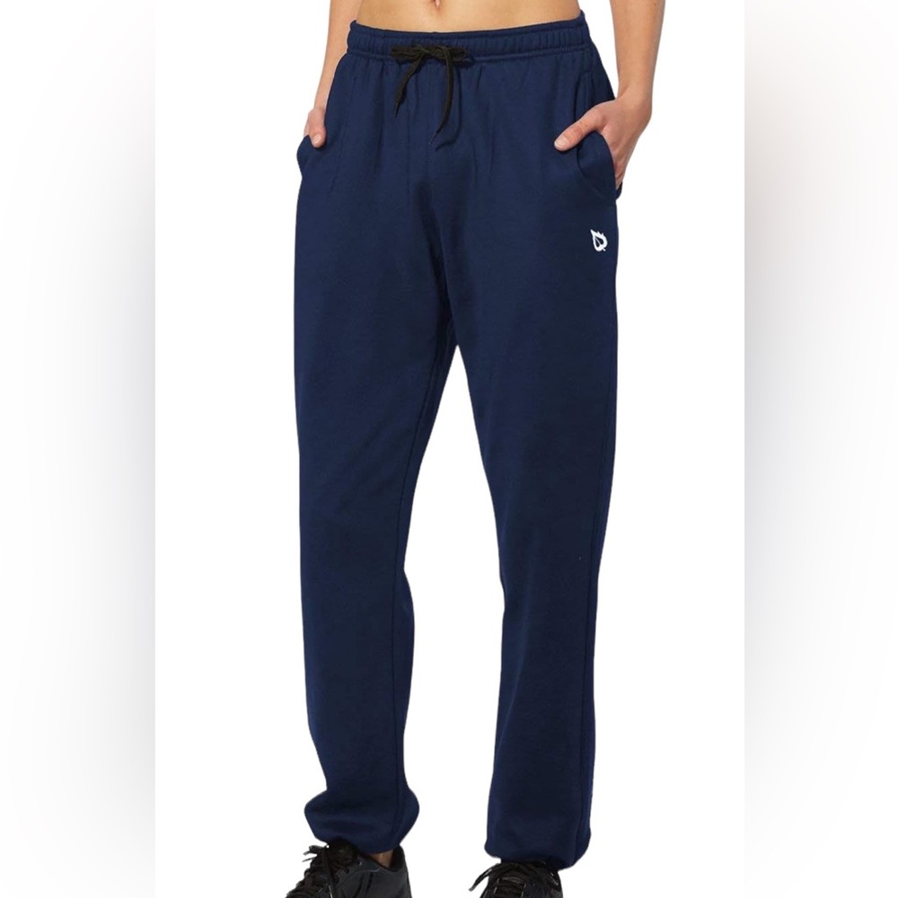 NWT Baleaf Fleece Running Track Pants XS Navy